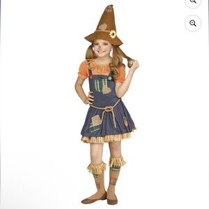 Scarecrow Multi-Color Halloween Costume Set, Girls Child‎ Size 6